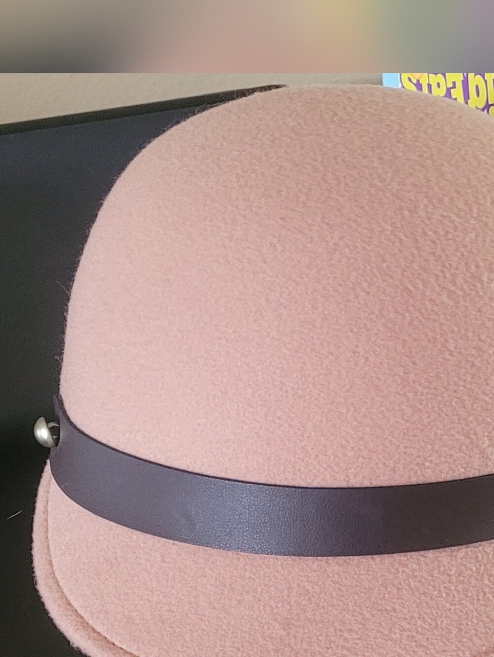 Janie and Jack Tan Felt Bowler Hat with Black Band - Picture 4 of 5